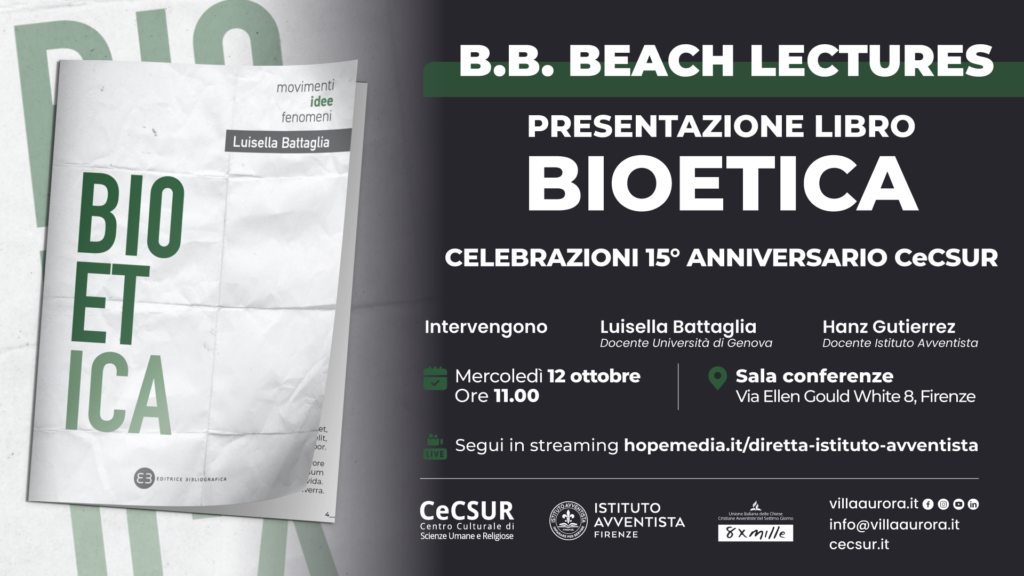 B.B. Beach LECTURES 2022-15° ANNIVERSARIO CECSUR  “Bioetica” (EB, 2022)