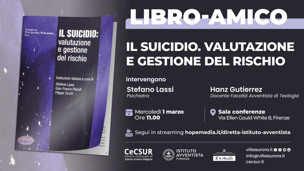 Presentazione libro “Il suicidio. Valutazione e gestione del rischio”